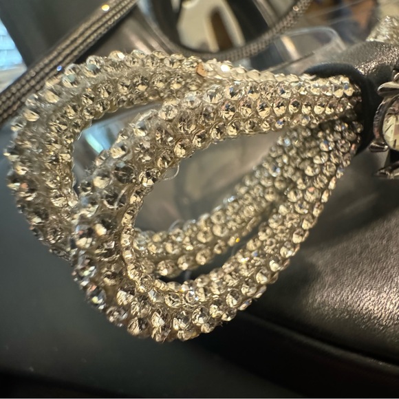 NIB Alicepub Rhinestone Strappy Chunky Heel w/Bow - Picture 9 of 16